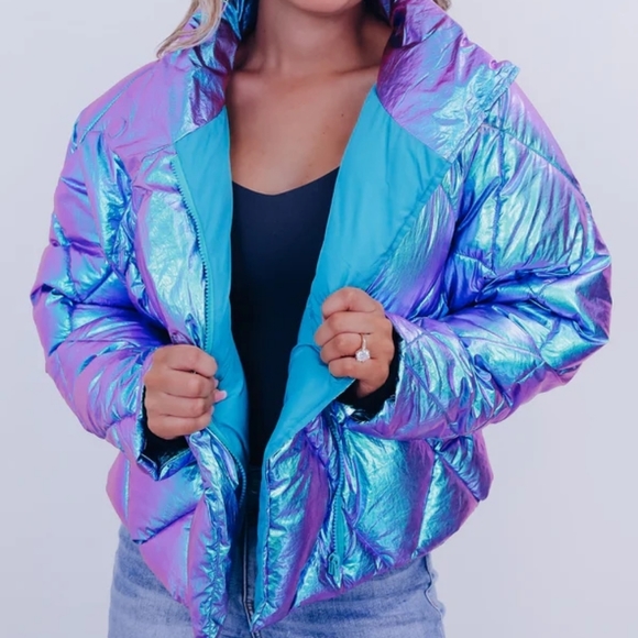 Iridescent Puffer Jacket - Picture 4 of 5